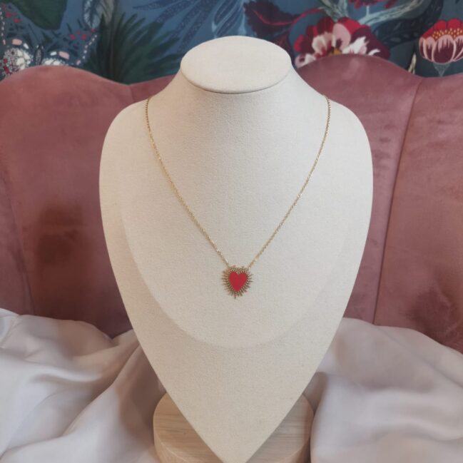 Collana cuore sacro colorato