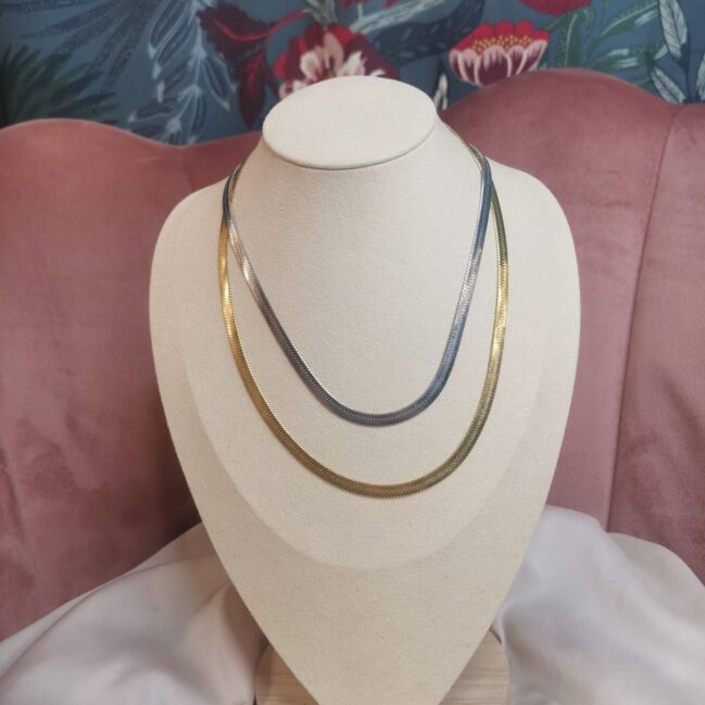 Collana piatta snake large