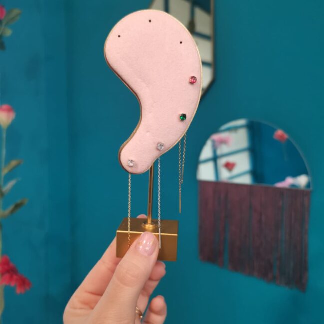 Orecchini punto luce saliscendi