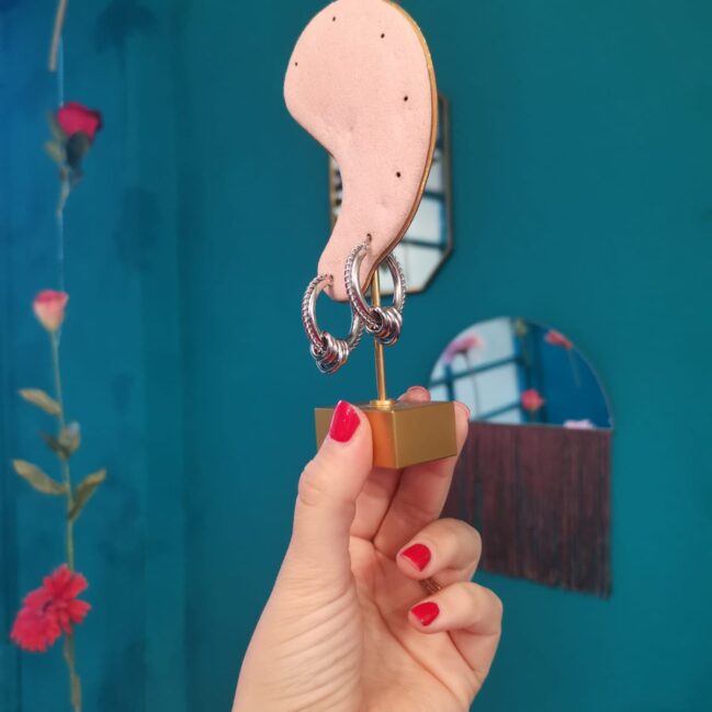 Orecchini cerchio lavorati boho