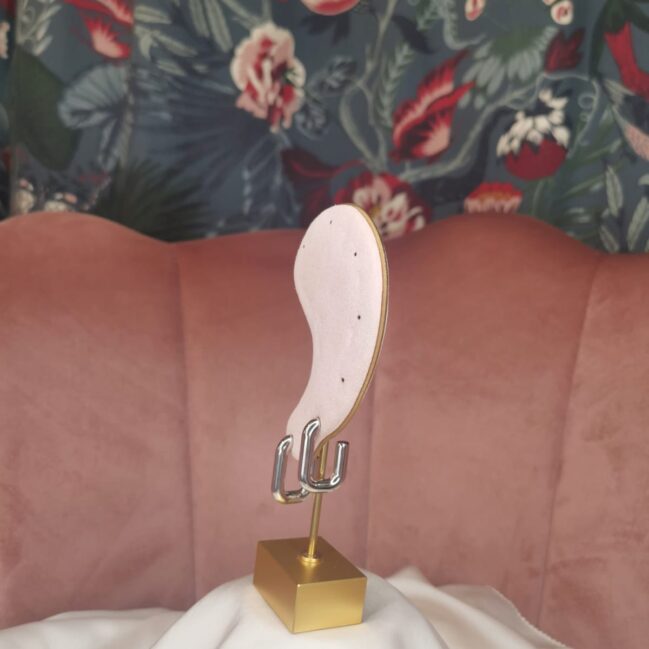 Orecchini rettangolari bombati