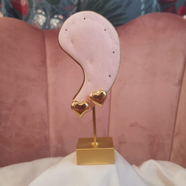 Orecchini cuore bombati small