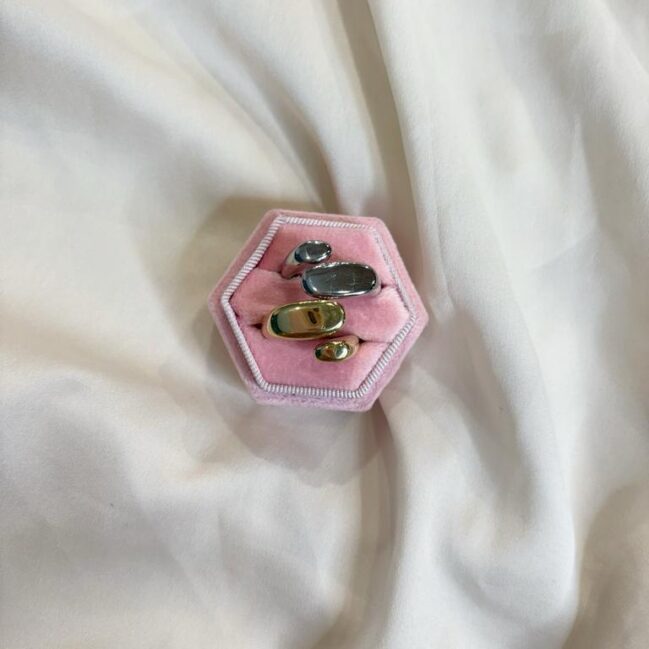 Anello placca bombato