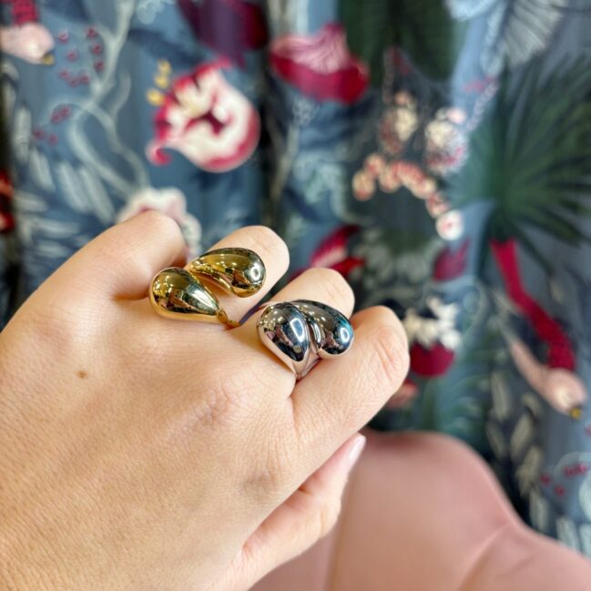 Anello gocce bombate medie