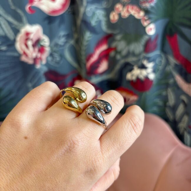 Anello gocce bombate small