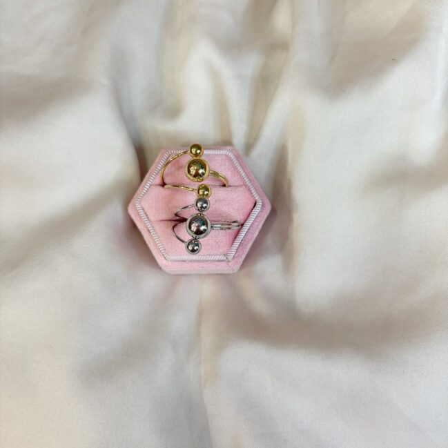 Anello con 3 sfere
