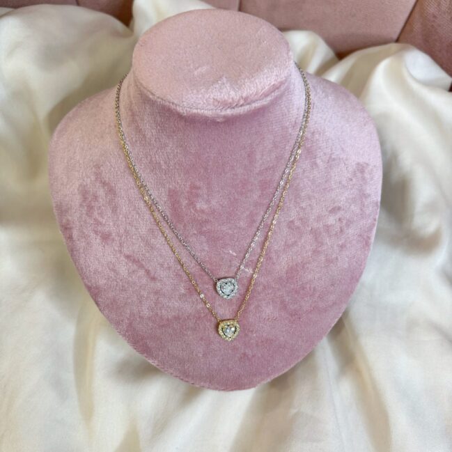 Collana con cuore zircone