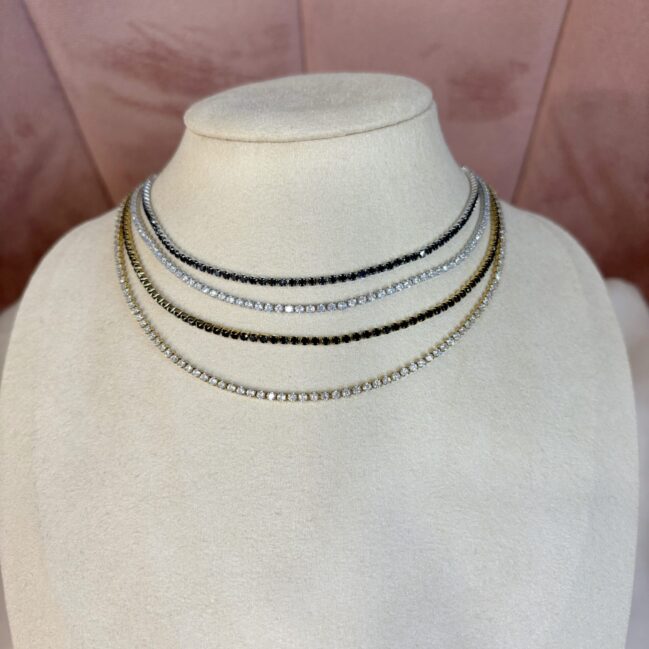 Collana girocollo strass