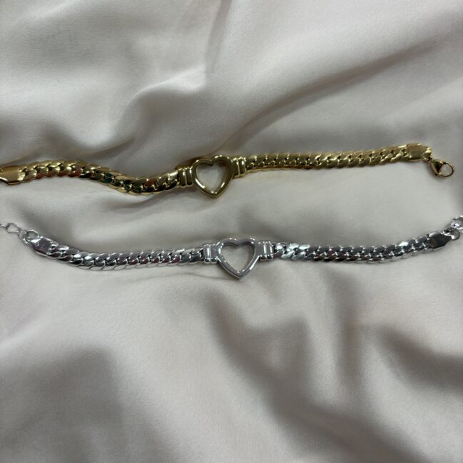 Bracciale catena con cuore