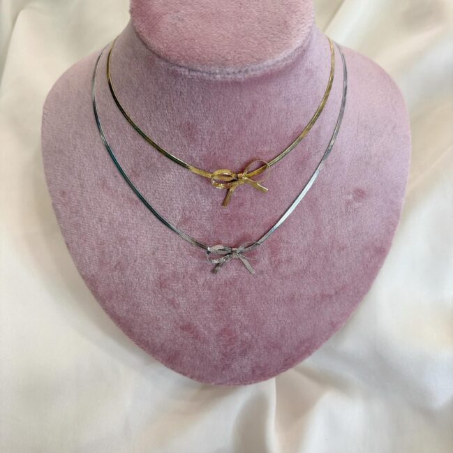 Collana choker fiocco