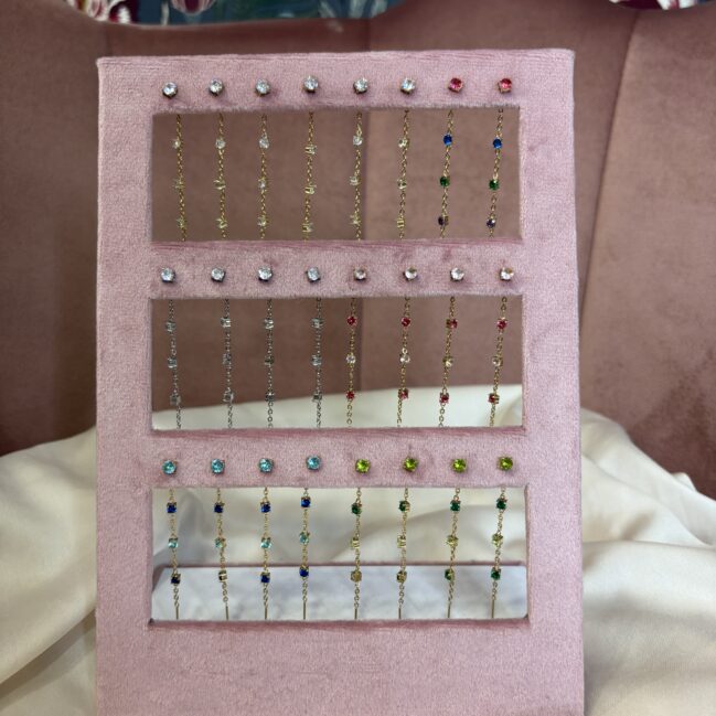 Coppia di orecchini  saliscendi shine