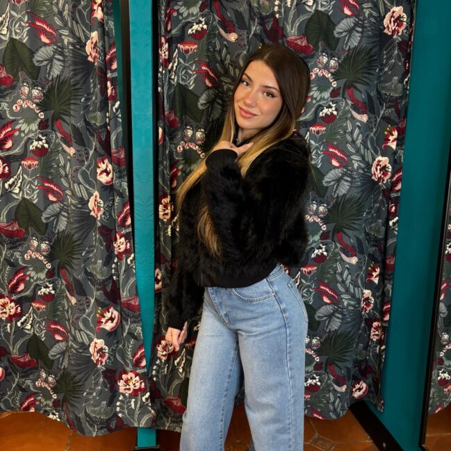 Eco pelliccia taglio bomber