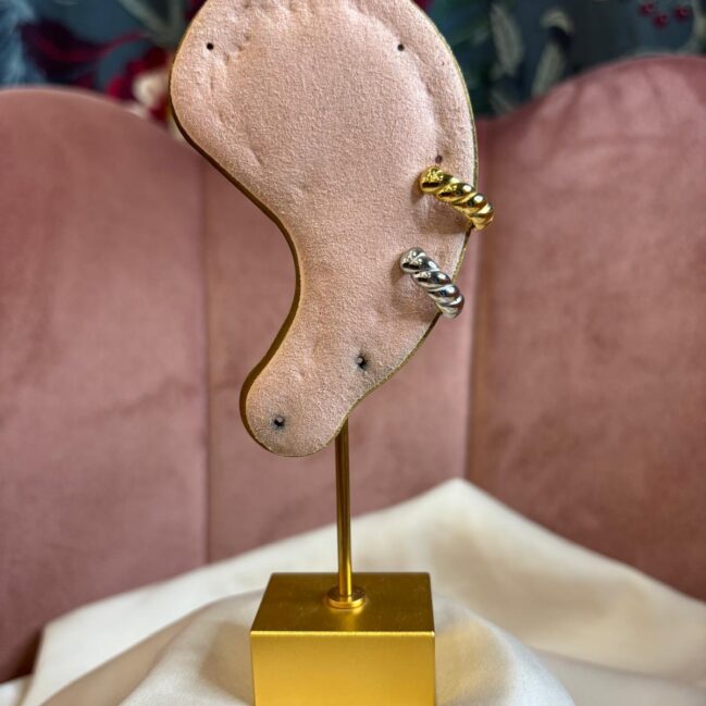 Ear cuff singolo intrecciato