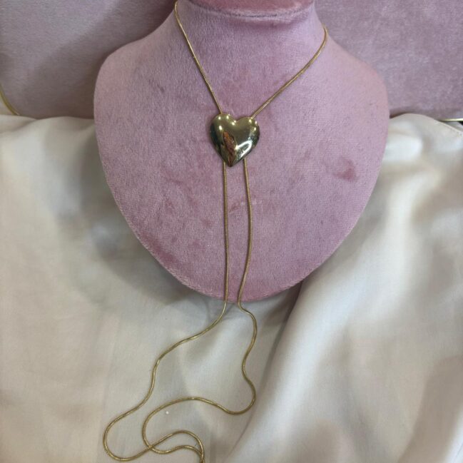 Collana cravattino con cuore
