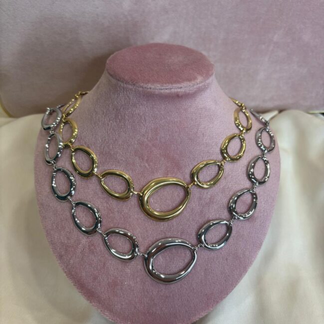 Collana  girocollo ovali