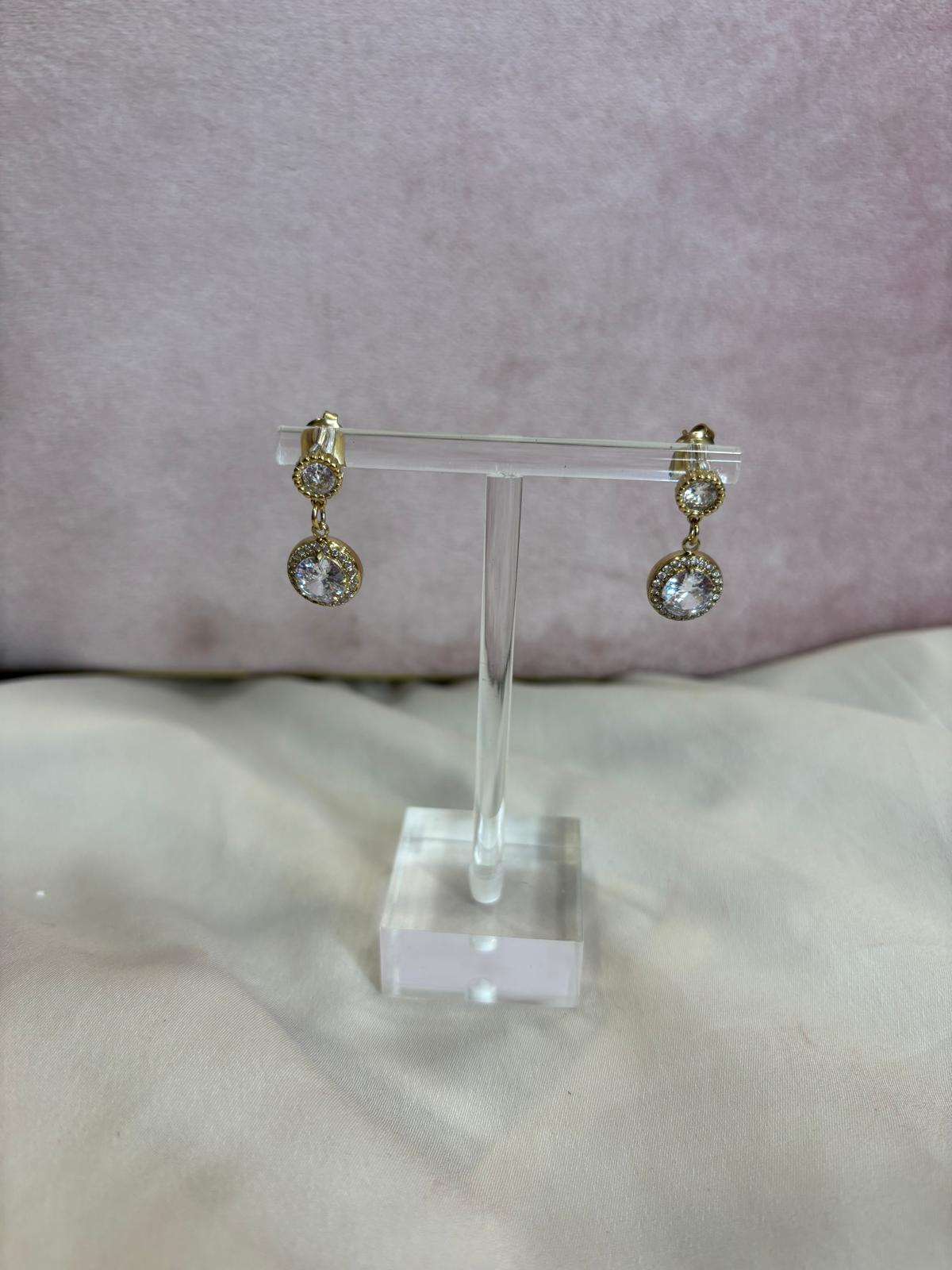 Orecchini strass pendenti shine