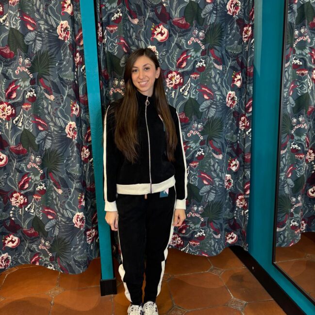 Felpa a costine in velluto